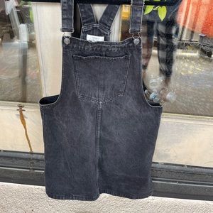 FOREVER 21 Black Jean skirt overalls